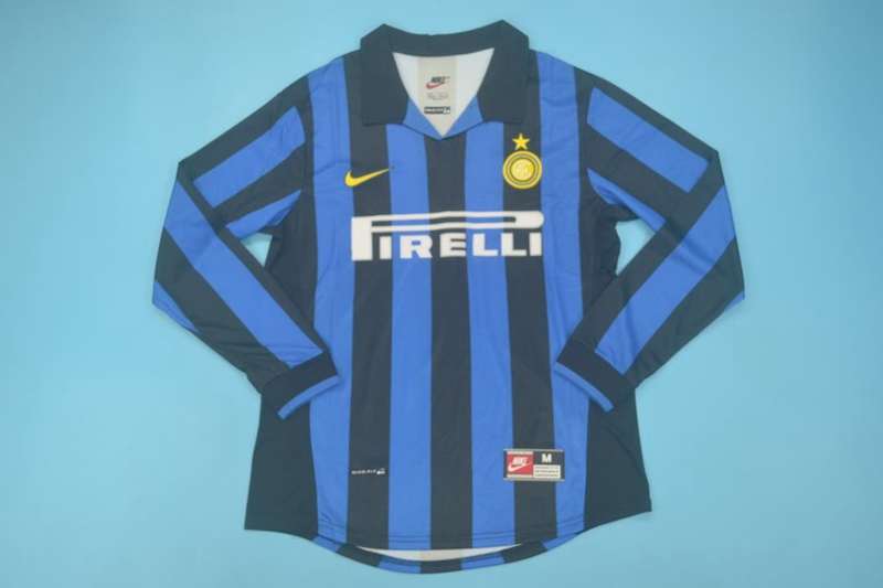 AAA(Thailand) Inter Milan 1998/99 Home Retro Long Soccer Jersey