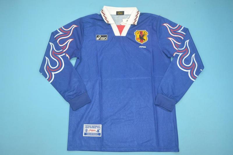 AAA(Thailand) Japan 1998 Home Long Sleeve Retro Soccer Jersey