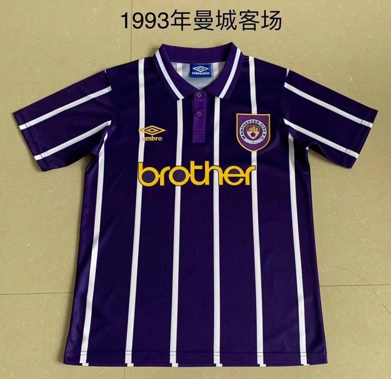 AAA(Thailand) Manchester City 92/94 Away Retro Soccer Jersey