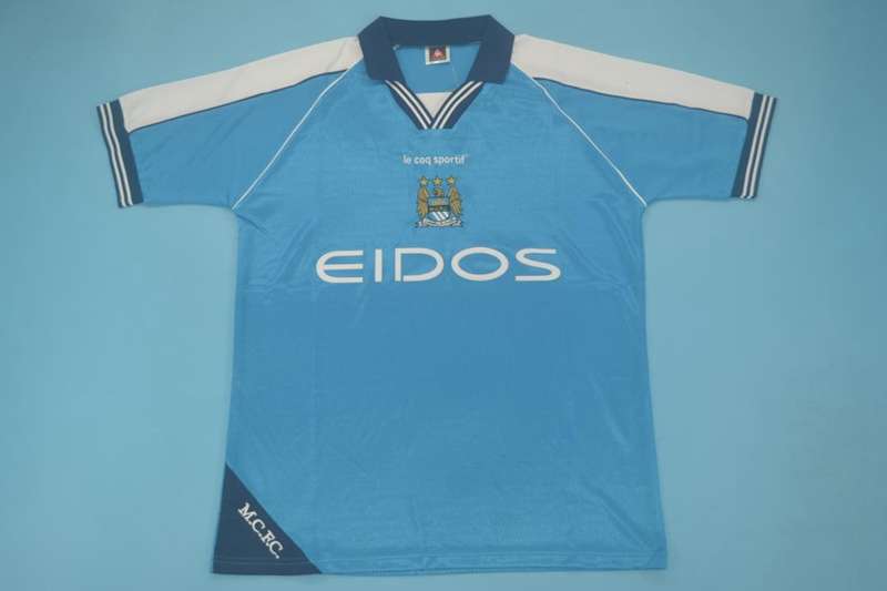AAA(Thailand) Manchester City 1999/2000 Home Retro Soccer Jersey