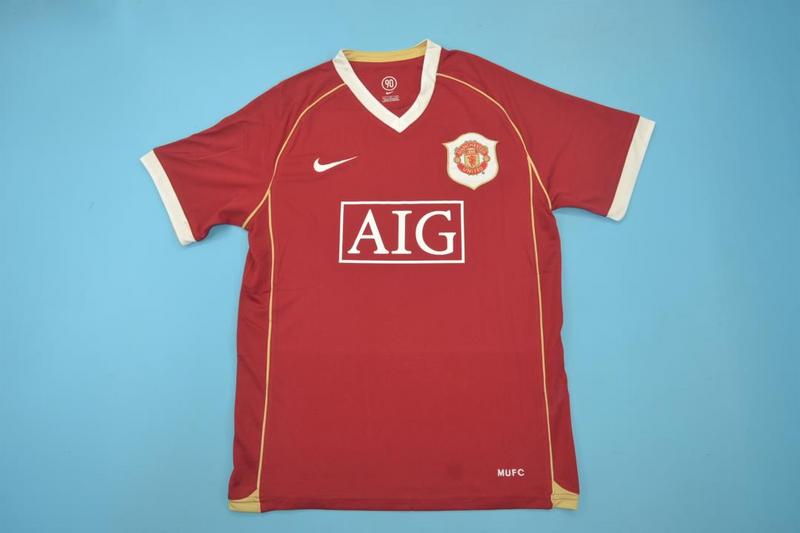 AAA(Thailand) Manchester United 06/07 Home Retro Soccer Jersey