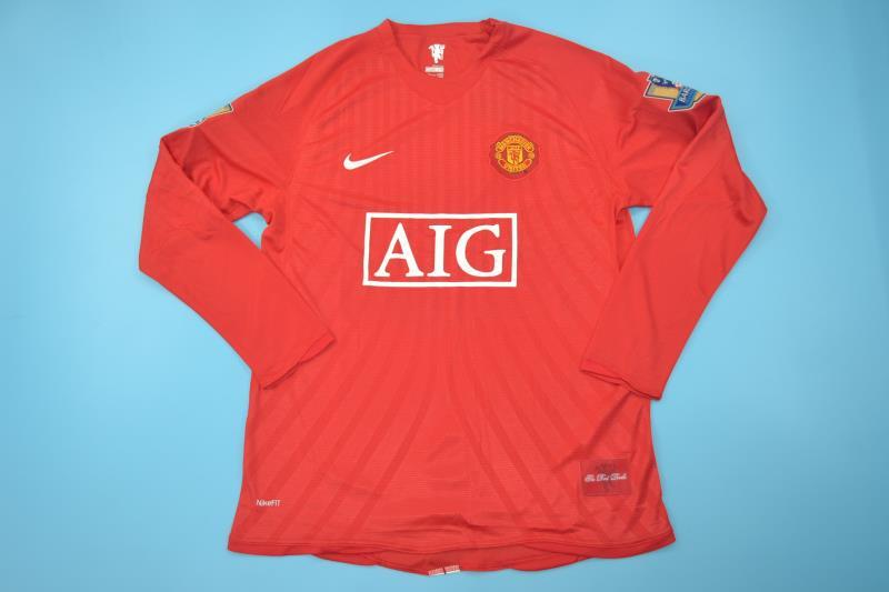 AAA(Thailand) Manchester United 07/09 Home Long Retro Jersey