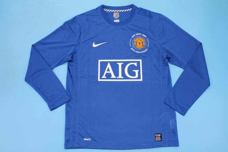 AAA(Thailand) Manchester United 08/09 Third 40th Retro Long Soccer Jersey