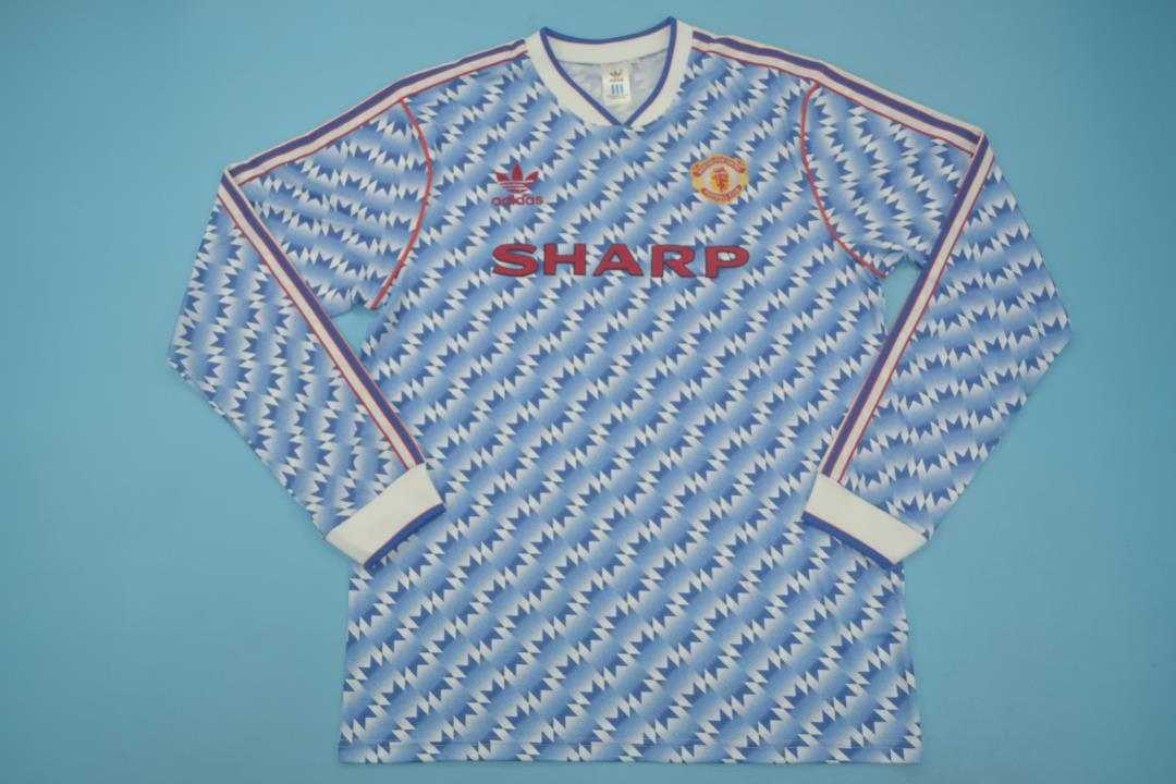 AAA(Thailand) Manchester United 90/92 Away Retro Long Jersey