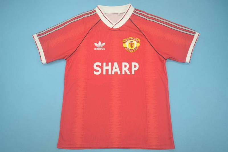 AAA(Thailand) Manchester United 90/92 Home Retro Soccer Jersey