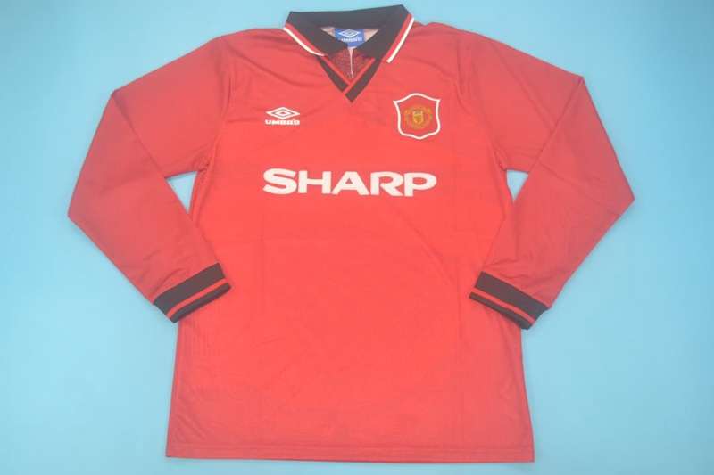 AAA(Thailand) Manchester United 94/96 Home Retro Long Jersey