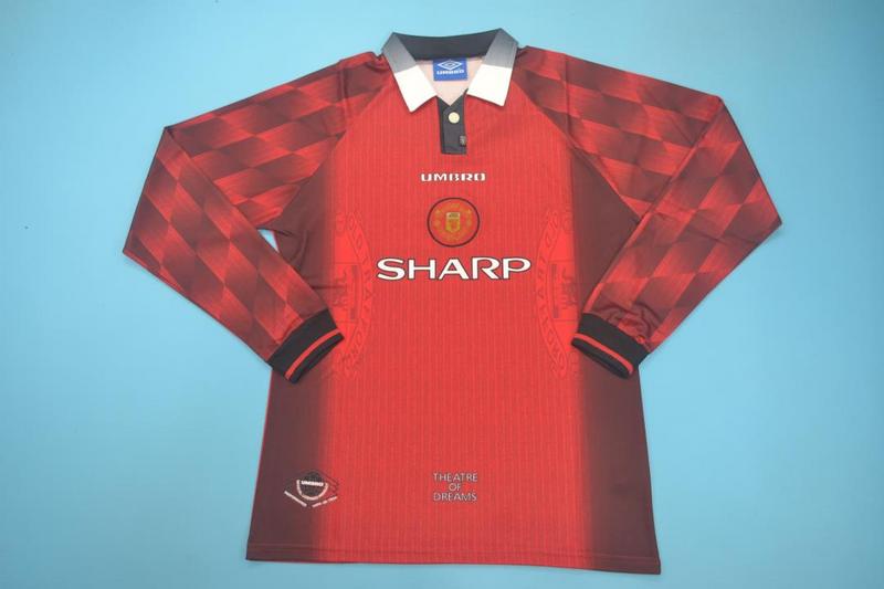 AAA(Thailand) Manchester United 96/98 Home Long Retro Jersey