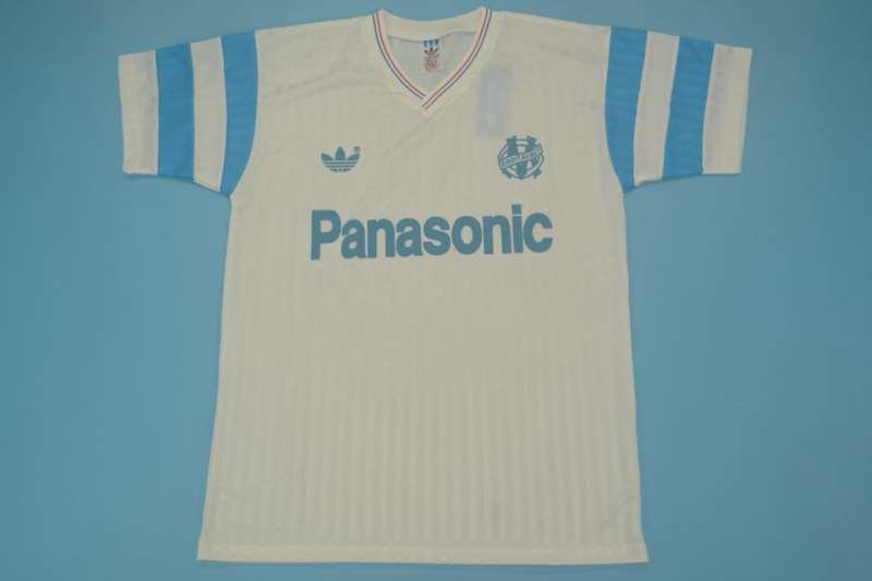 AAA(Thailand) Marseilles 1990/91 Home Retro Soccer Jersey