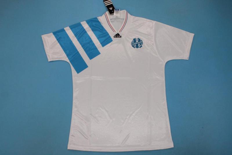 AAA(Thailand) Marseilles 1992/93 Home Retro Soccer Jersey