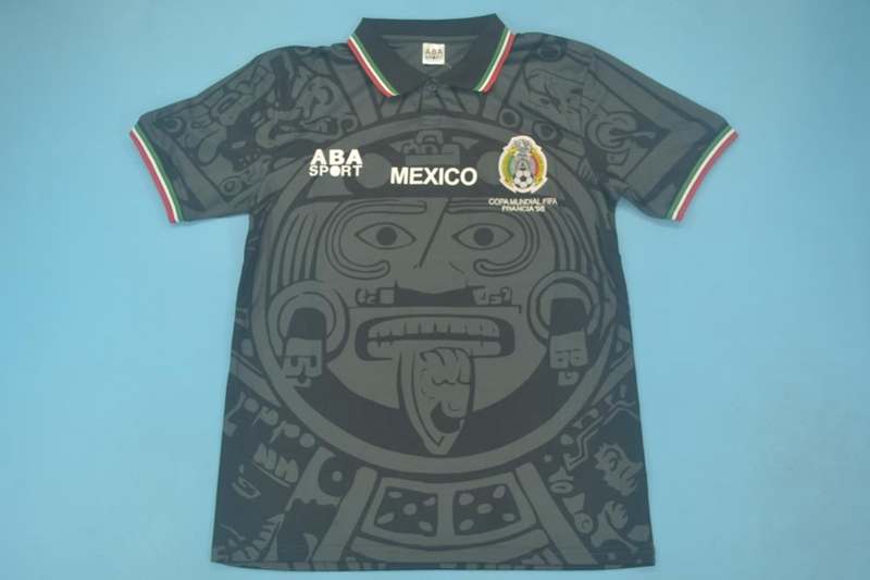 AAA(Thailand) Mexico 1998 Black Retro Soccer Jersey