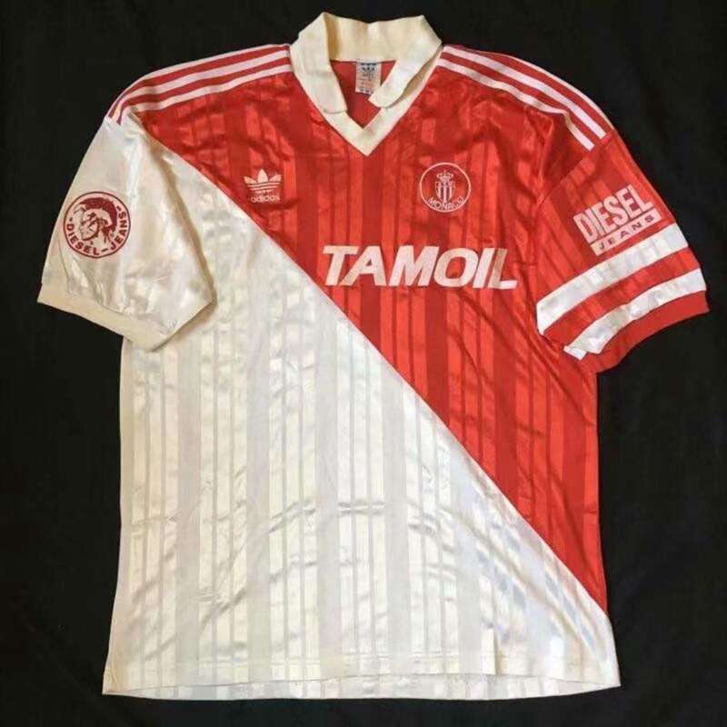 AAA(Thailand) Monaco 1992/94 Home Retro Soccer Jersey