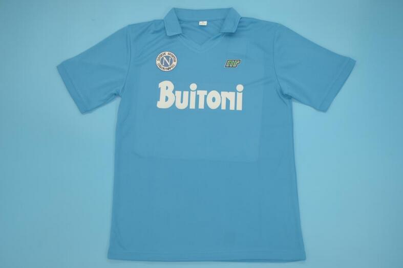 AAA(Thailand) Napoli 86/87 Retro Blue Soccer Jersey