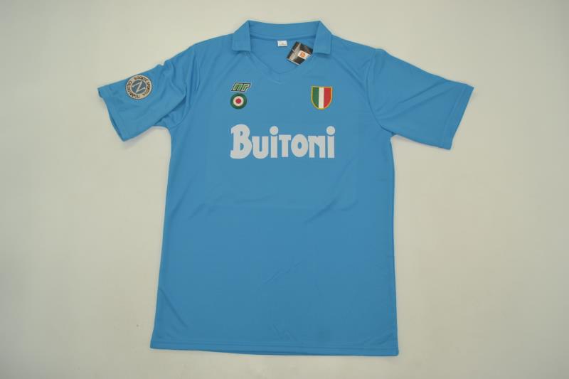 AAA(Thailand) Napoli 87/88 Retro Blue Soccer Jersey