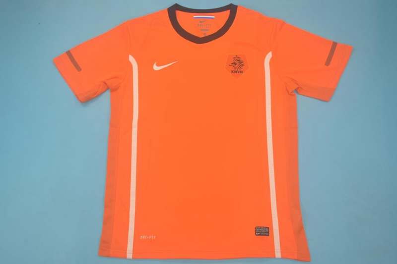 AAA(Thailand) Netherlands 2010 Home Retro Soccer Jersey