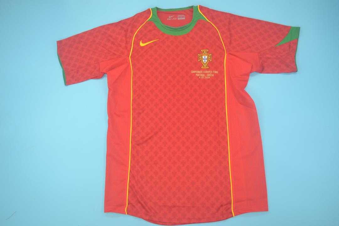 AAA(Thailand) Portugal 2004 Home Retro Soccer Jersey