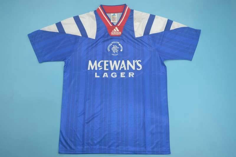 AAA(Thailand) Rangers 92/94 Home Retro Soccer Jersey