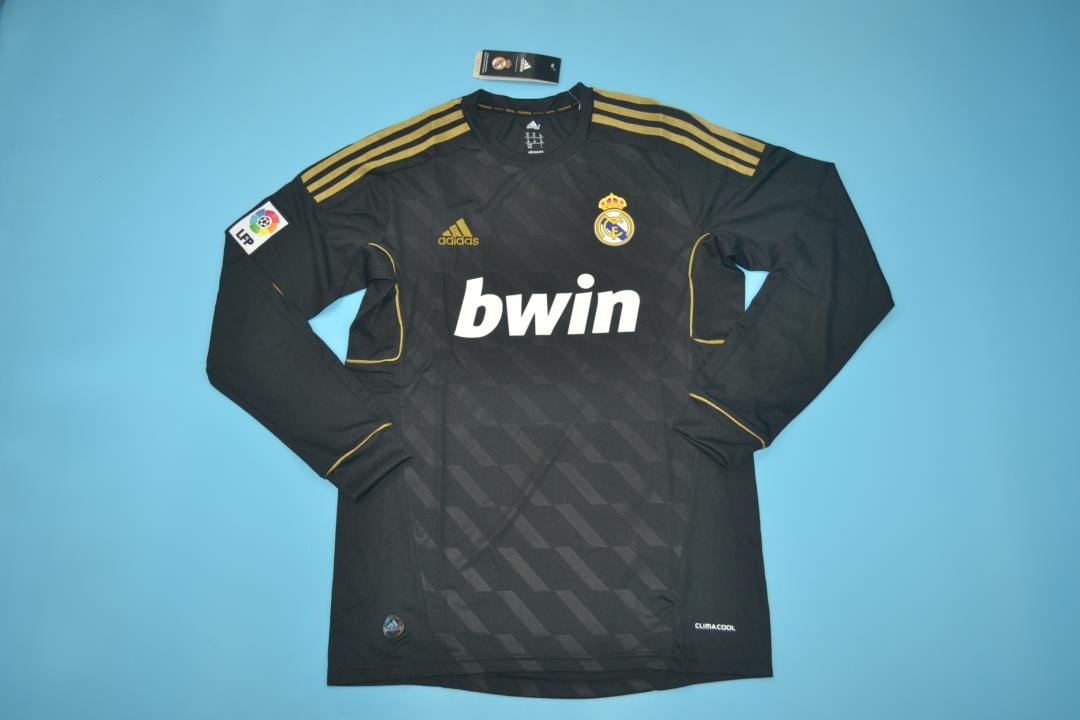 AAA(Thailand) Real Madrid 11/12 Retro Away Long Soccer Jersey