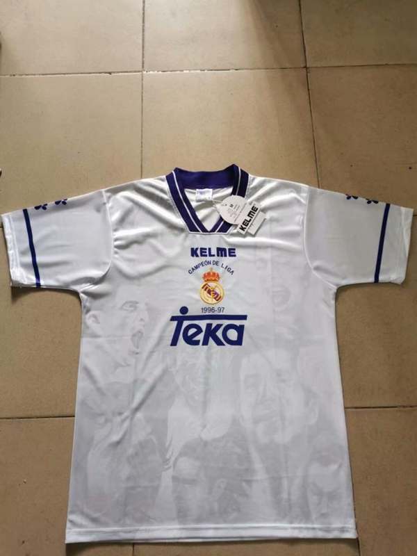 AAA(Thailand) Real Madrid 96/97 Retro Home Champion Soccer Jersey