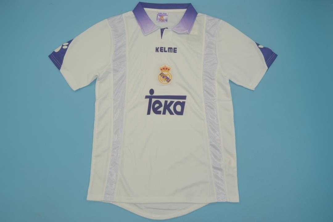 AAA(Thailand) Real Madrid 97/98 Retro Home Soccer Jersey