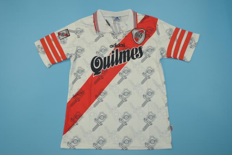 AAA(Thailand) River Plate 1996 Retro Home Soccer Jersey