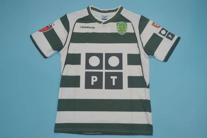 AAA(Thailand) Sporting Lisbon 2001/02 Home Retro Soccer Jersey