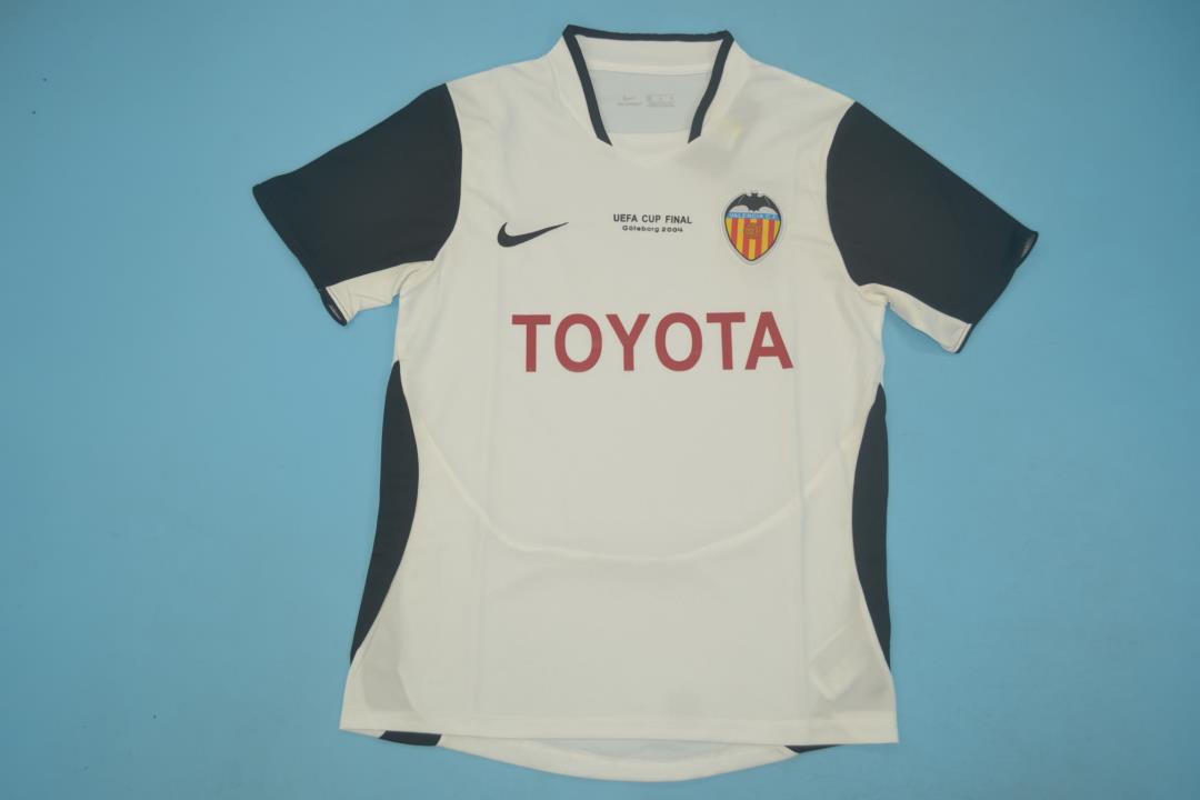 AAA(Thailand) Valencia 03/04 Home Retro Soccer Jersey