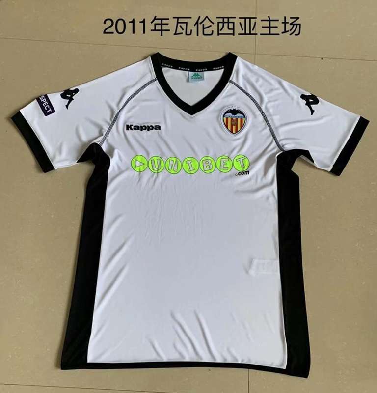 AAA(Thailand) Valencia 10/11 Home Retro Soccer Jersey