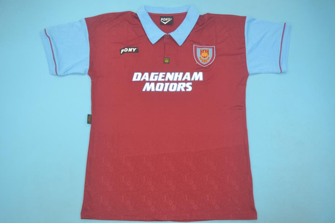 AAA(Thailand) West Ham 1995 Home Retro Soccer Jersey