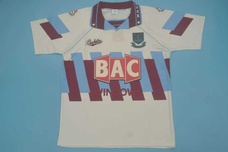 AAA(Thailand) West Ham 1990/91 Away Retro Soccer Jersey