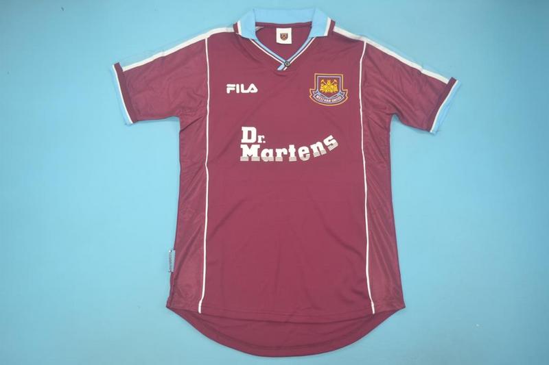 AAA(Thailand) West Ham 1999/2001 Home Retro Soccer Jersey